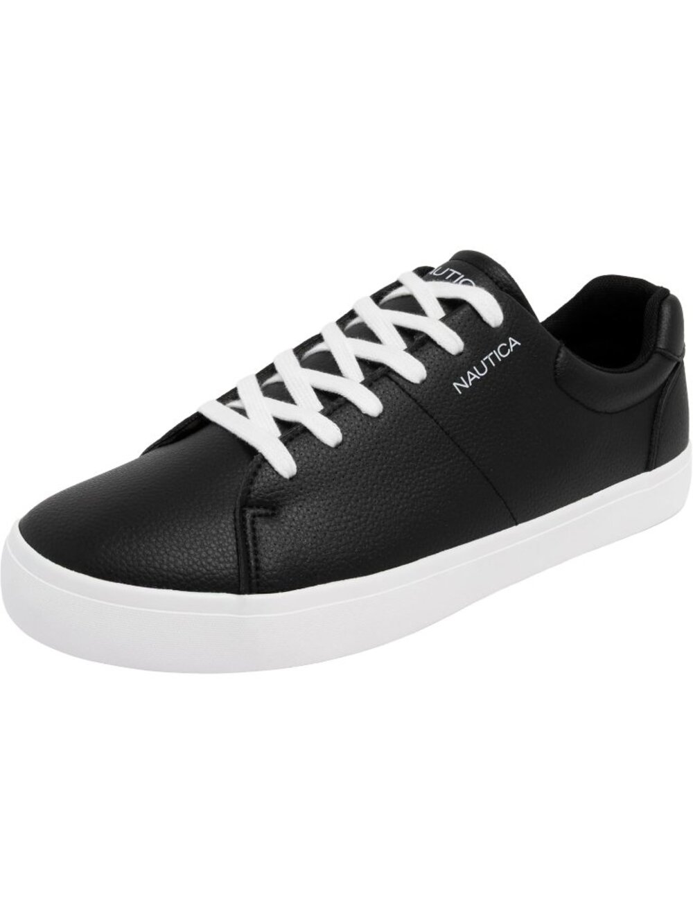 Nautica Men's Black Walvis Square Toe Classic Lace Up Low Top Fashion Sneakers